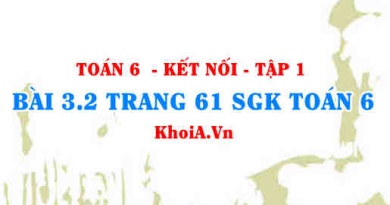 Bài 3.2 trang 61 SGK Toán 6 tập 1 Kết nối tri thức